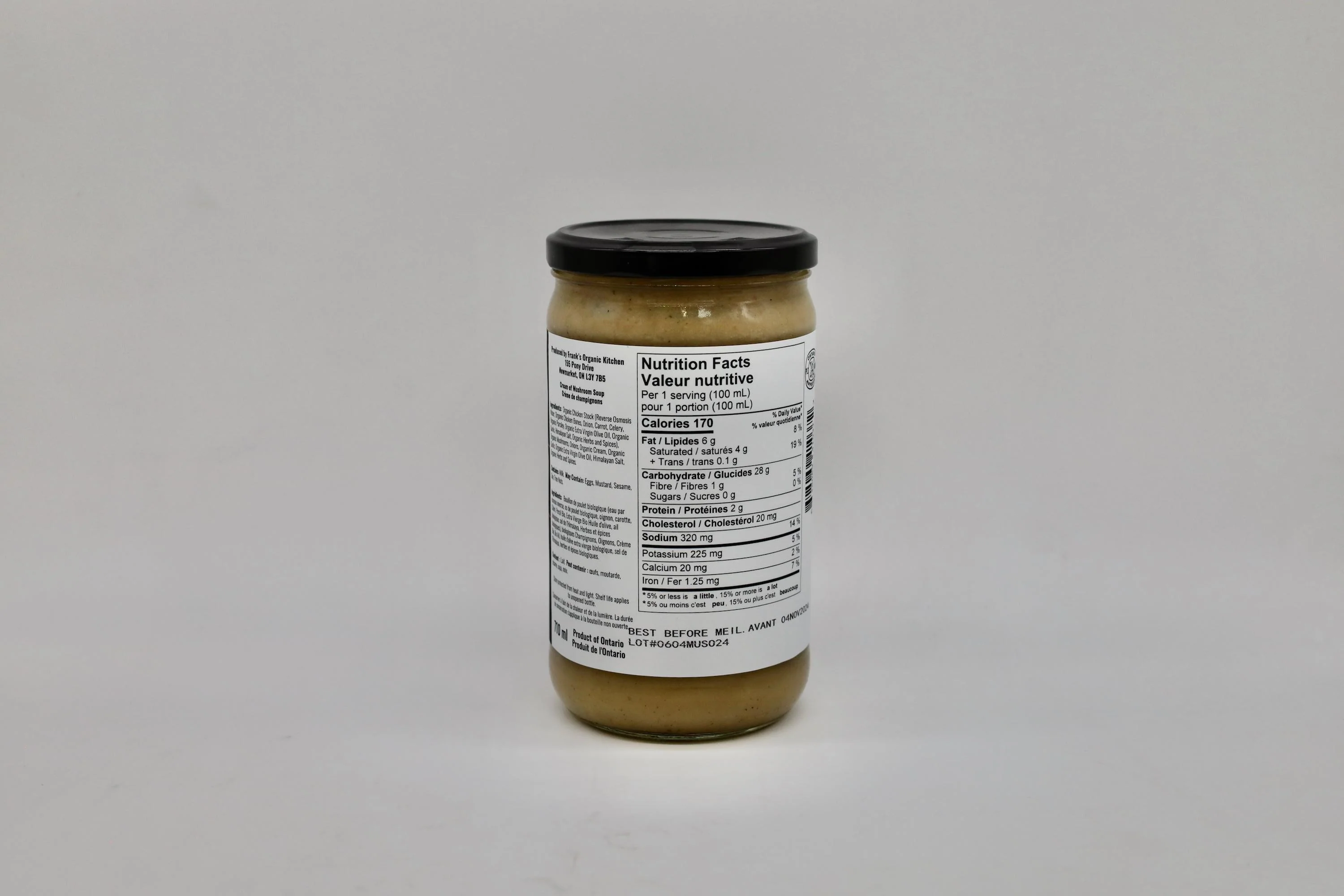 Organic Cream of Mushroom Soup 710mL
