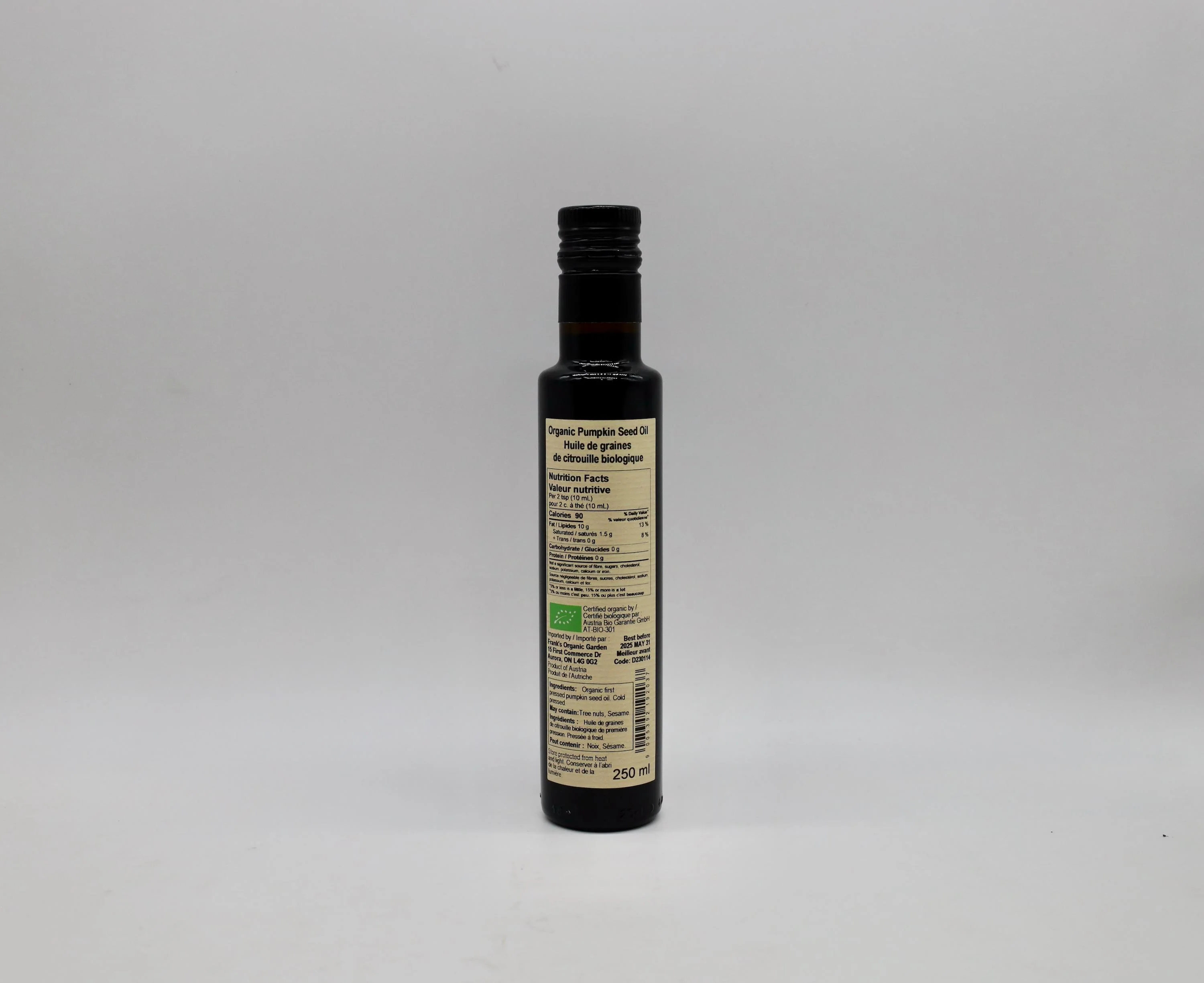 Organic Pumpkin Seed Oil 250mL